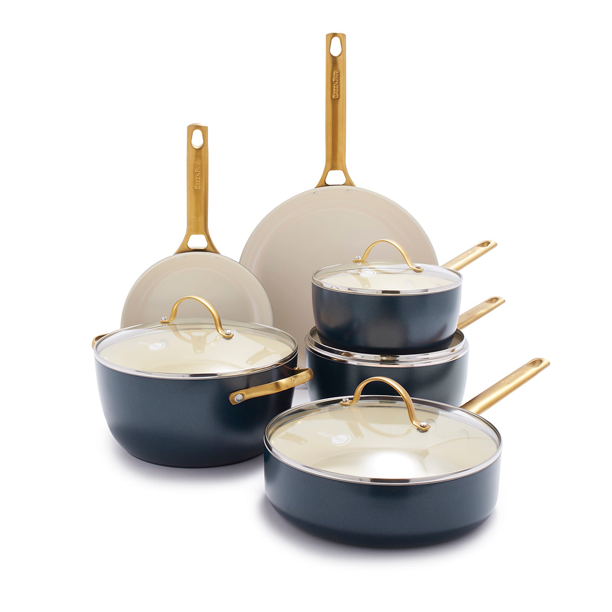 Reserve Ceramic Non-Stick 10-Piece Cookware Set | Twilight