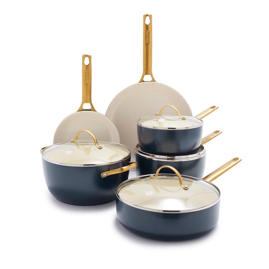 Reserve Ceramic Non-Stick 10-Piece Cookware Set | Twilight