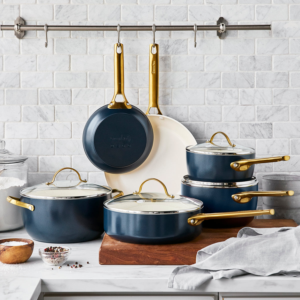 Reserve Ceramic Non-Stick 10-Piece Cookware Set | Twilight