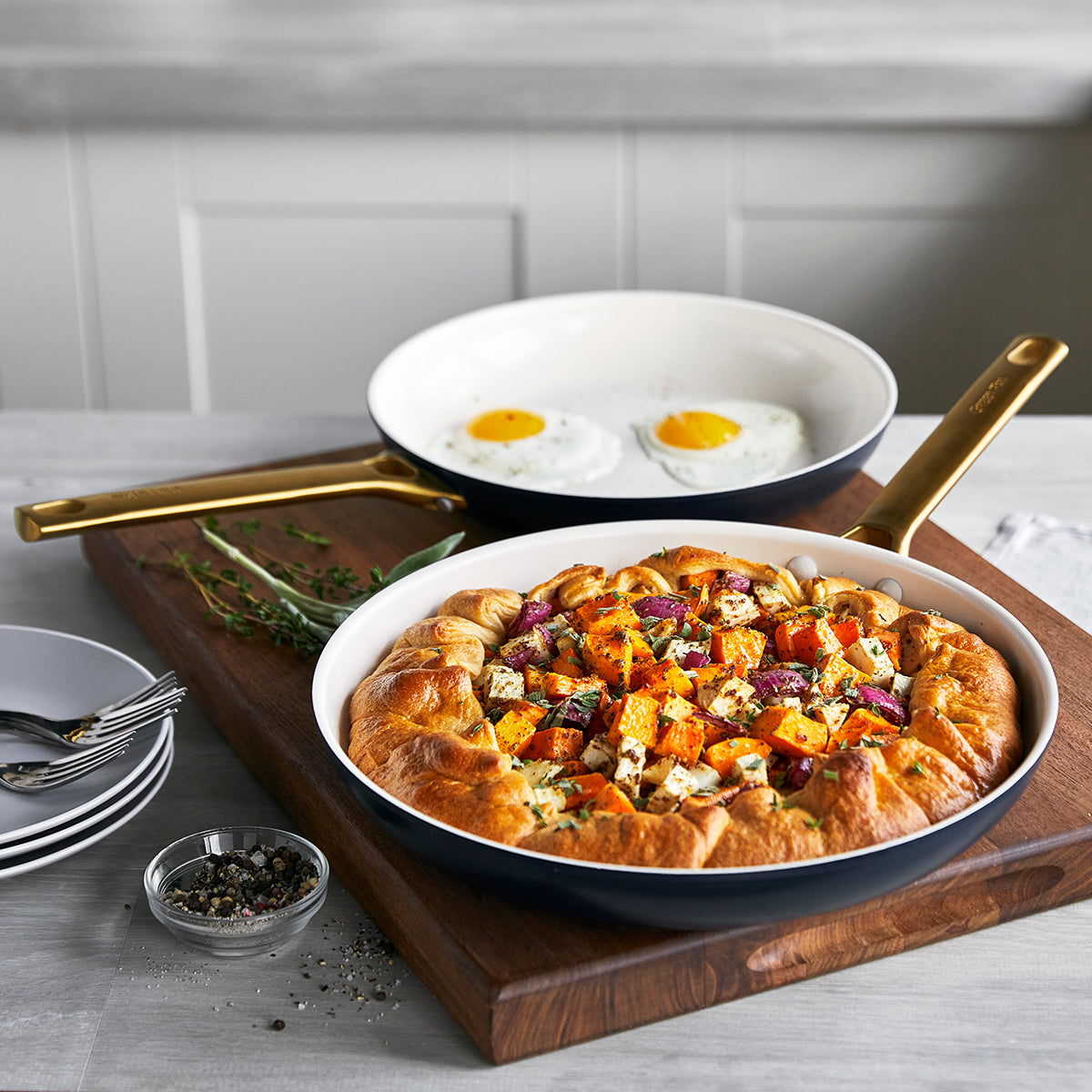Reserve Ceramic Non-Stick 10-Piece Cookware Set | Twilight