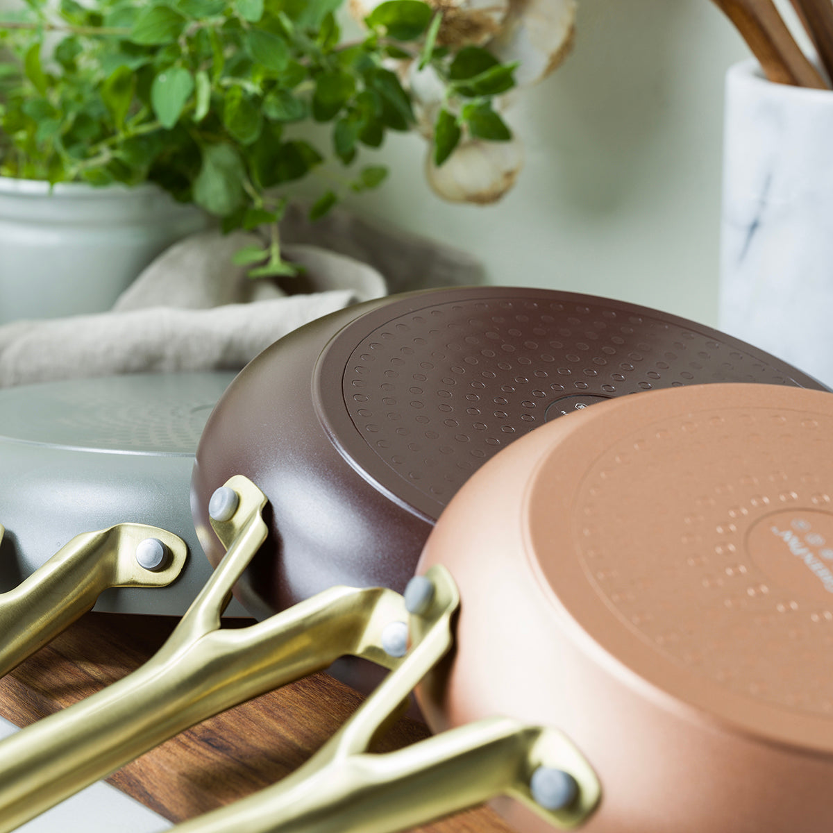 Shades 3-Piece Frypan Set, Terra