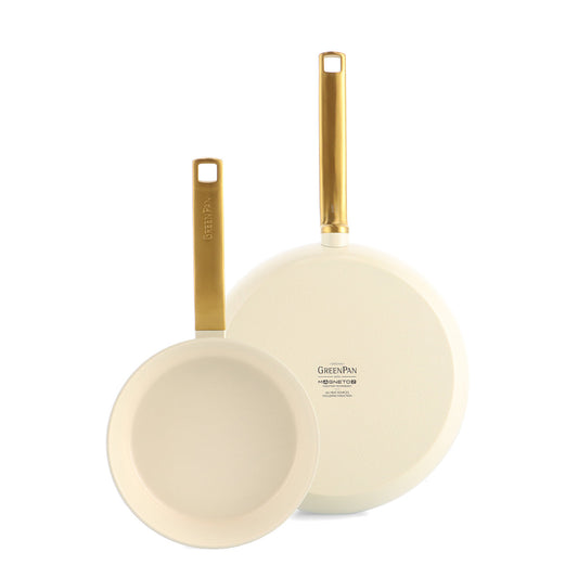 Evolution 2-Piece Frypan Set (20cm + 28cm), Cream White