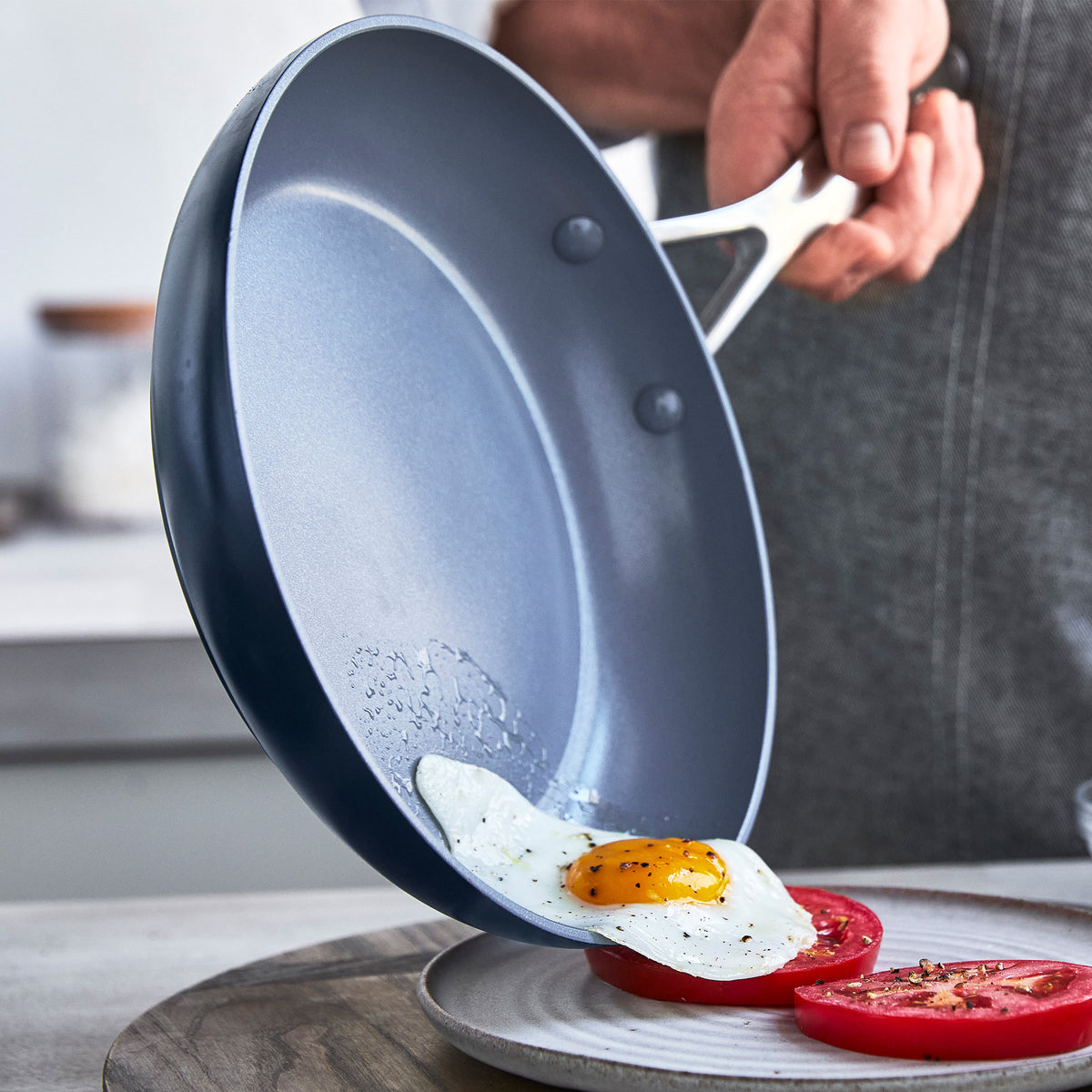 Valencia Pro Ceramic Non-Stick 20 cm, 24 cm, and 28 cm Frypan Set | Twilight