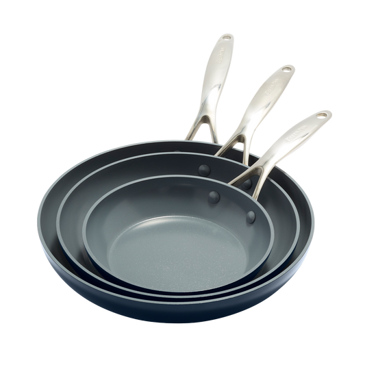 Valencia Pro Ceramic Non-Stick 20 cm, 24 cm, and 28 cm Frypan Set | Twilight