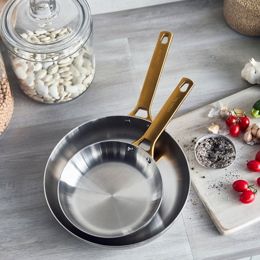 Reserve Stainless 20cm and 28cm Frypan Set
