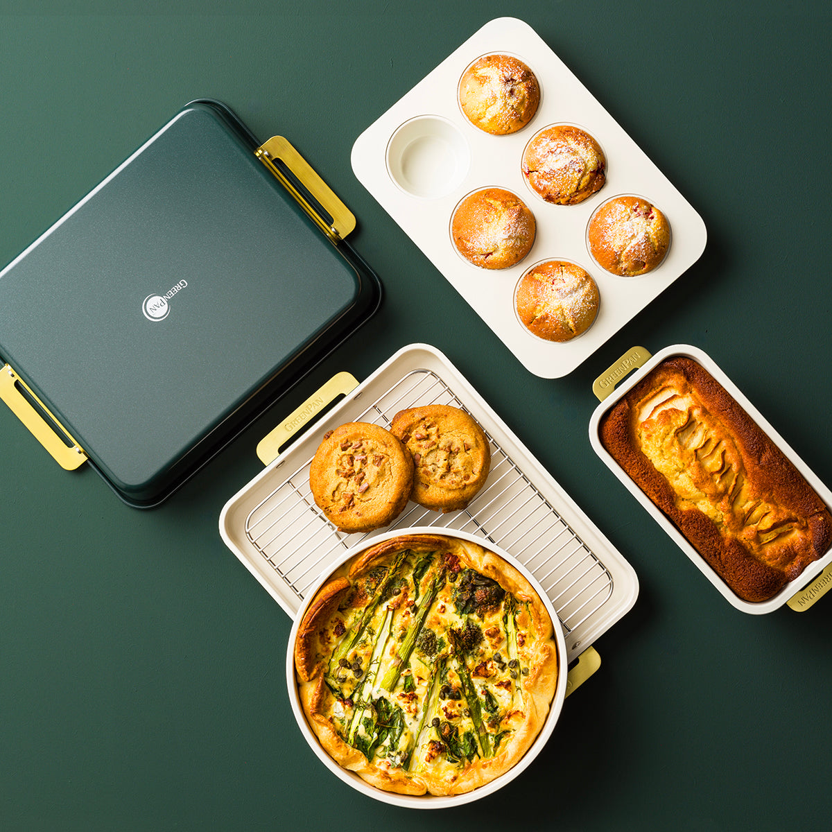 Reserve Bakeware 6-Piece Bakeware Set, Pine Green