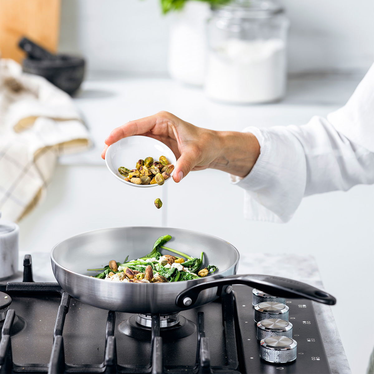 Venice Pro Noir Uncoated Stainless Steel 14-Piece Cookware Set