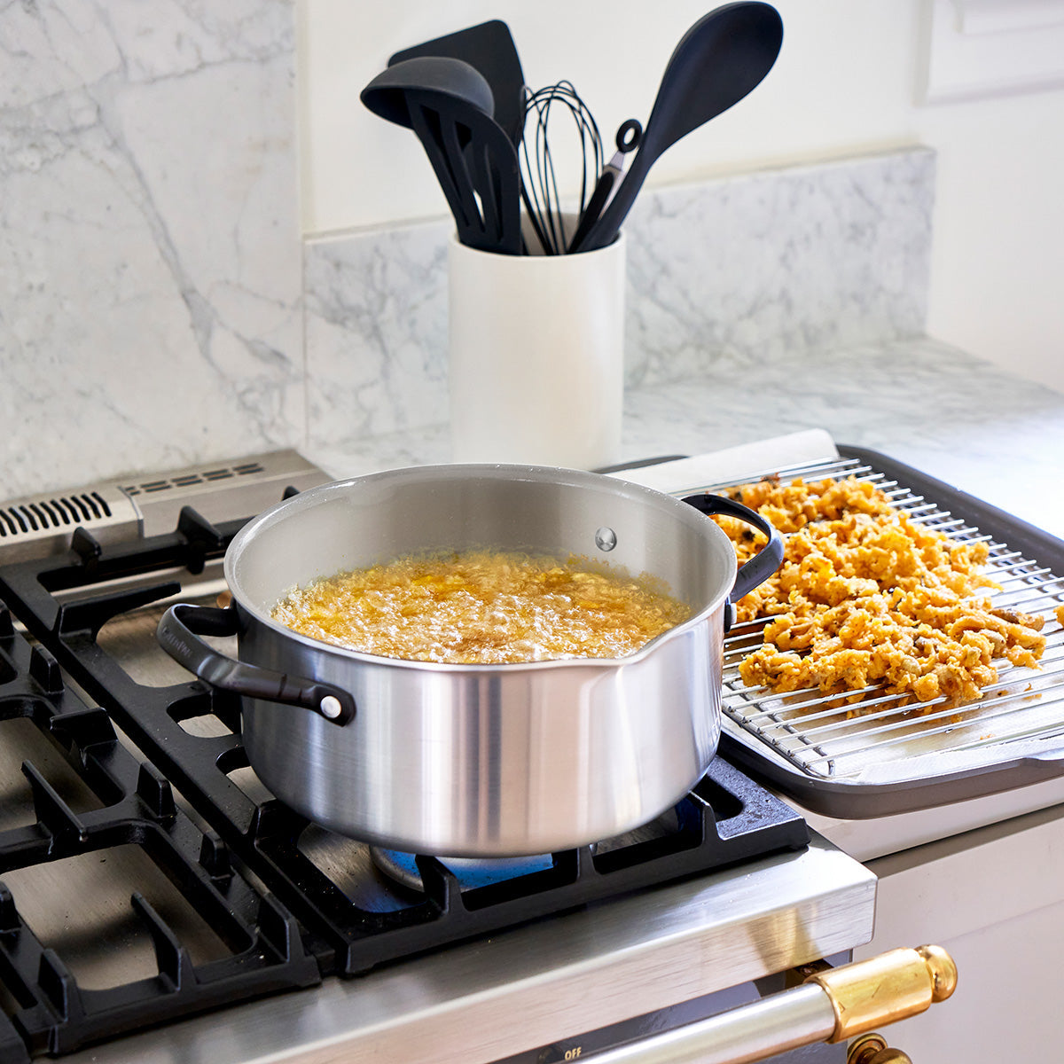 Venice Pro Noir Uncoated Stainless Steel 14-Piece Cookware Set