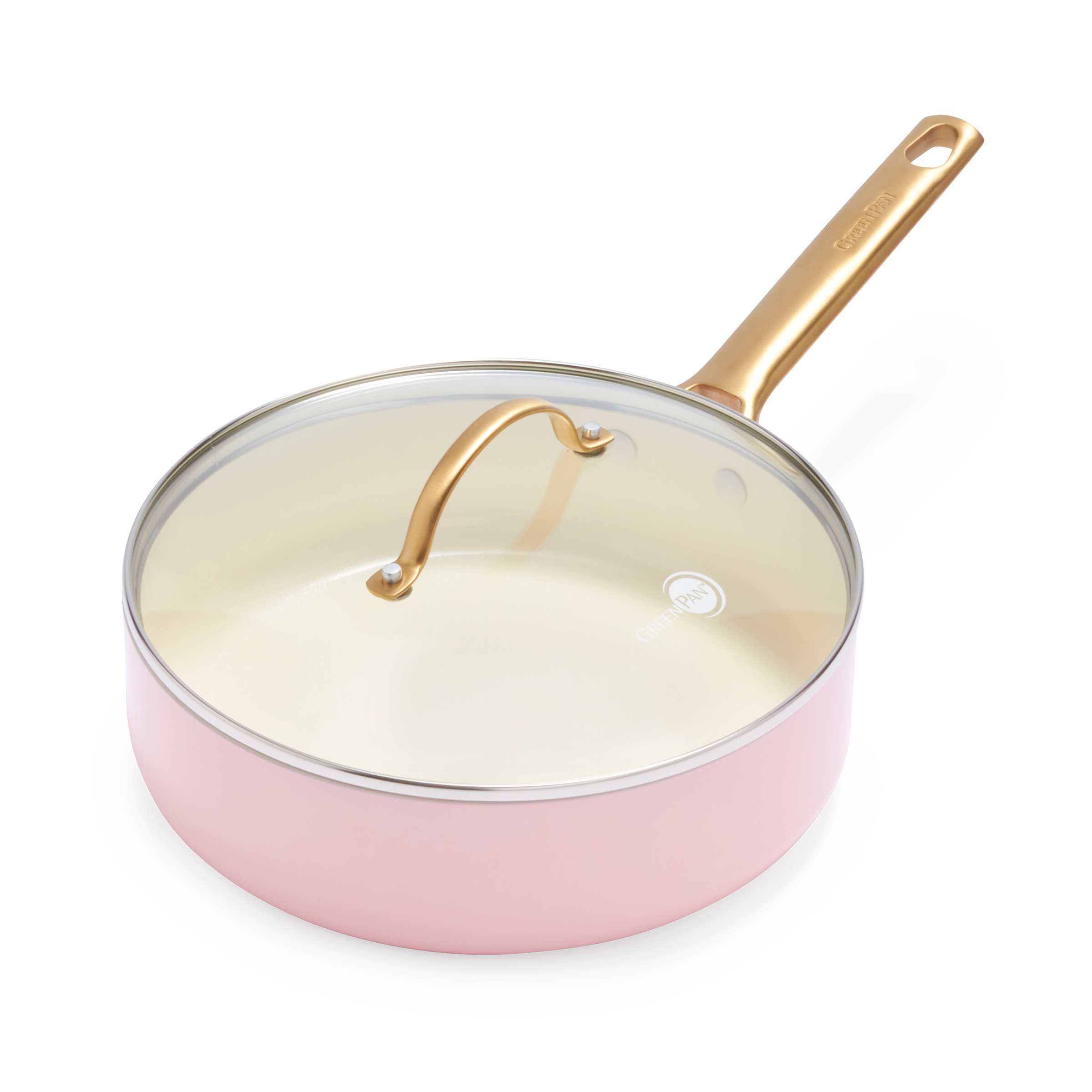 Reserve Ceramic Non-Stick 2.65-Litre Sauté Pan with Lid | Blush