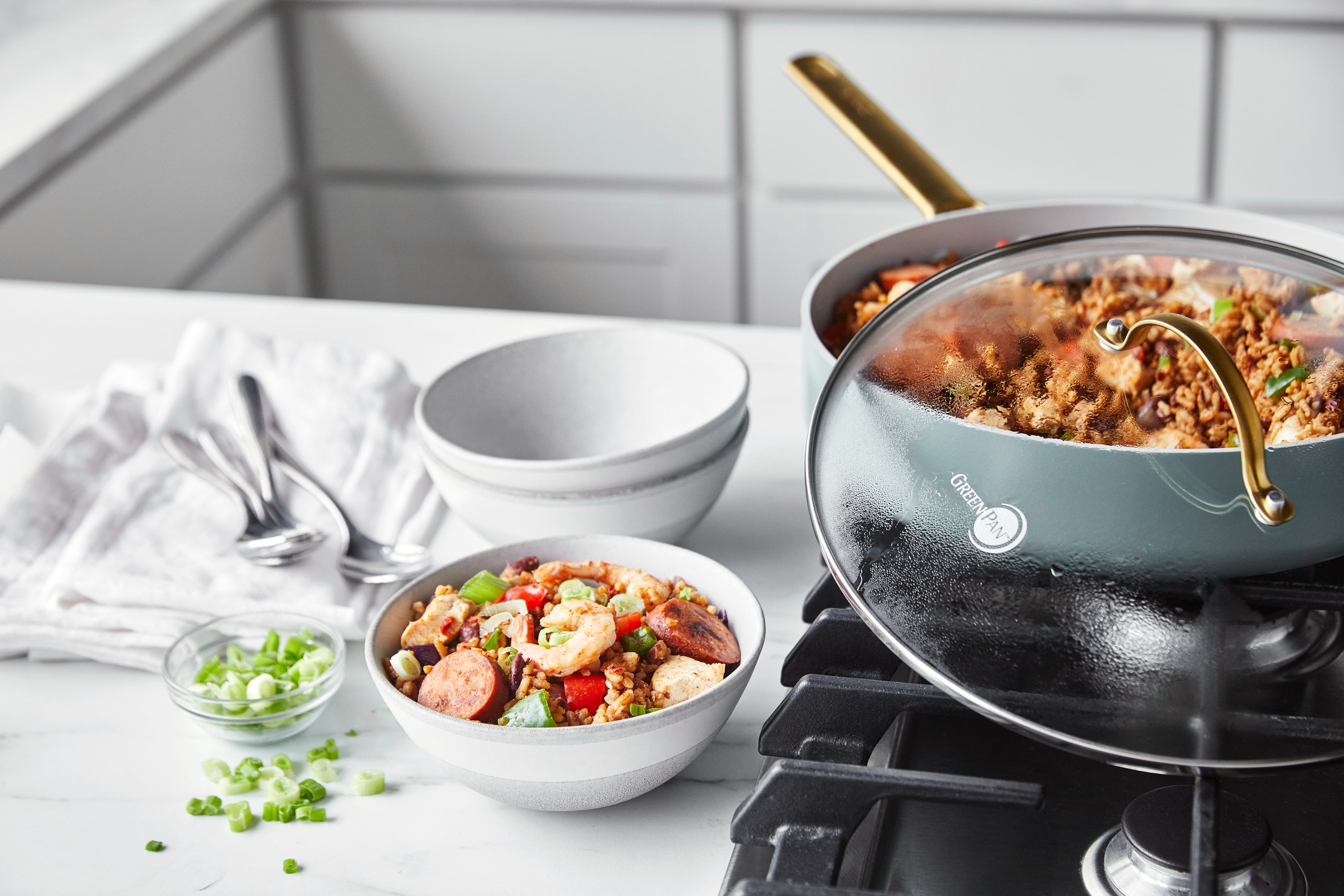 Padova SkyBlue Sauté Pan with Lid With Lid 28cm 3 Litre