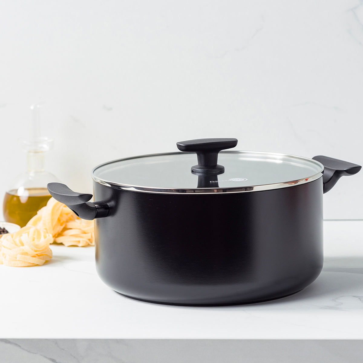 Smart Ceramic Non-Stick 5.1-Litre Stockpot with Lid