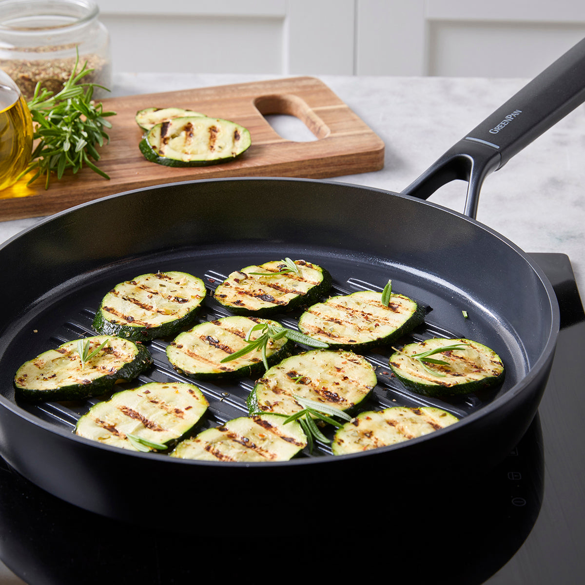 Smart Ceramic Non-Stick 28 cm Round Grill Pan