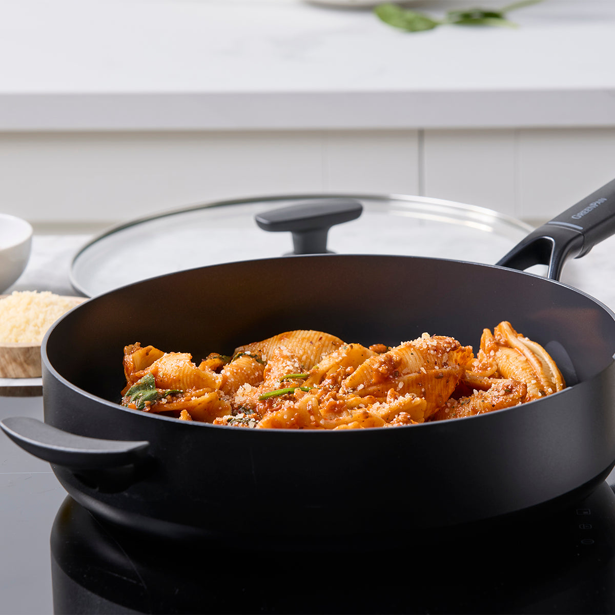 Smart Ceramic Non-Stick 4.2-Litre Sauté Pan with Lid