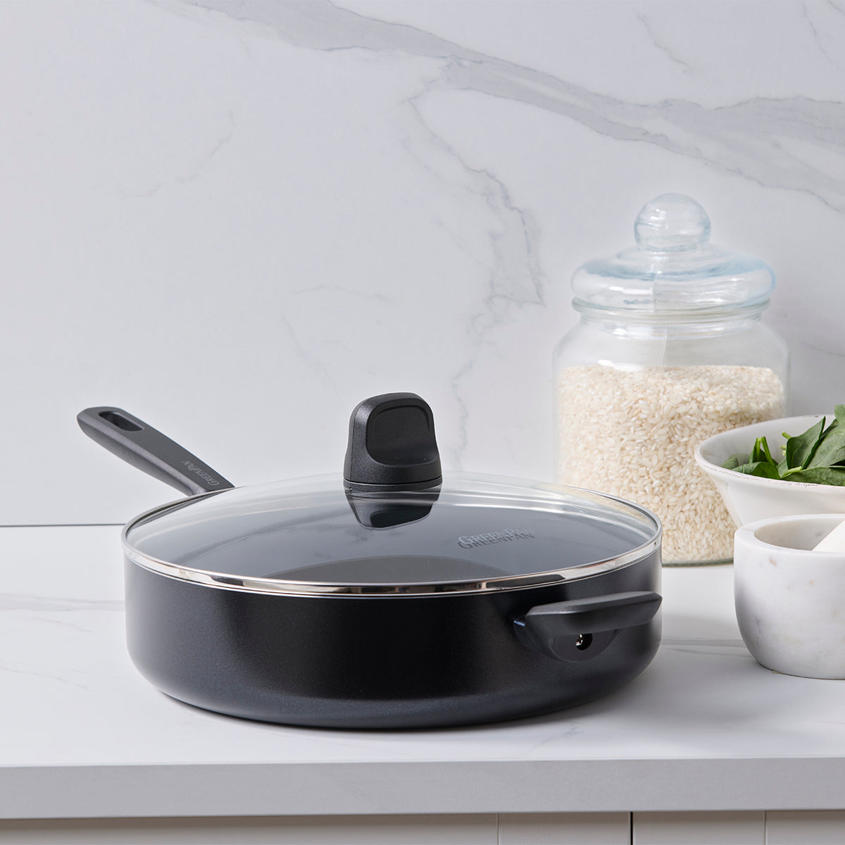 Memphis Ceramic Non-Stick 4.2-Litre Sauté Pan with Lid