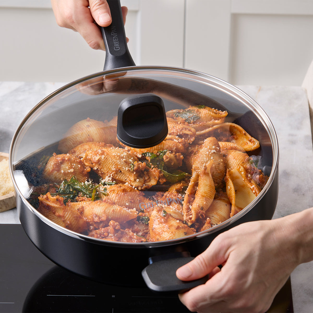 Memphis Ceramic Non-Stick 4.2-Litre Sauté Pan with Lid