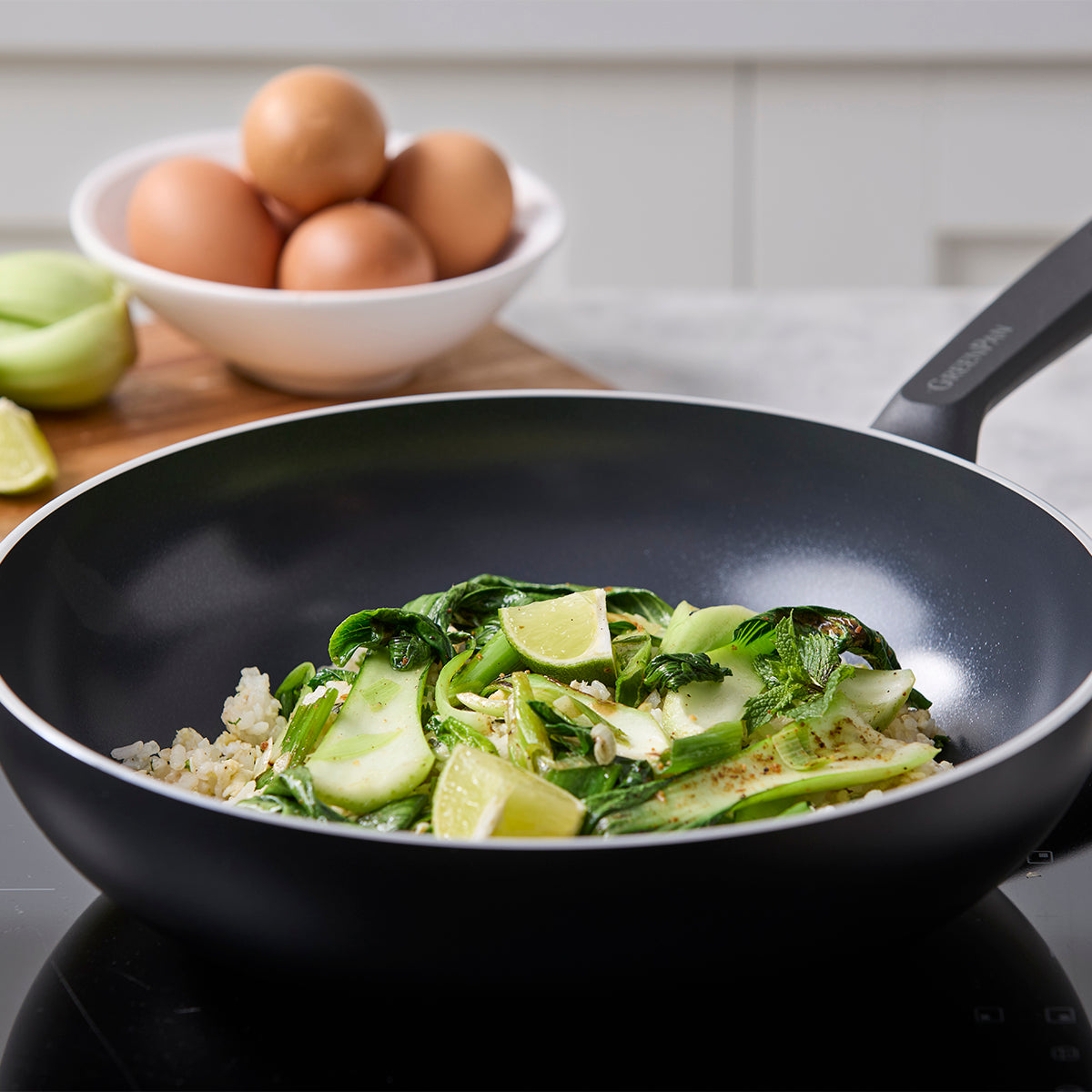 Memphis Ceramic Non-Stick 28 cm Wok