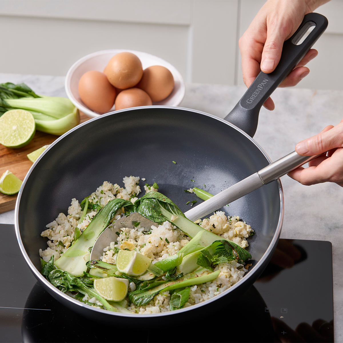 Memphis Ceramic Non-Stick 28 cm Wok