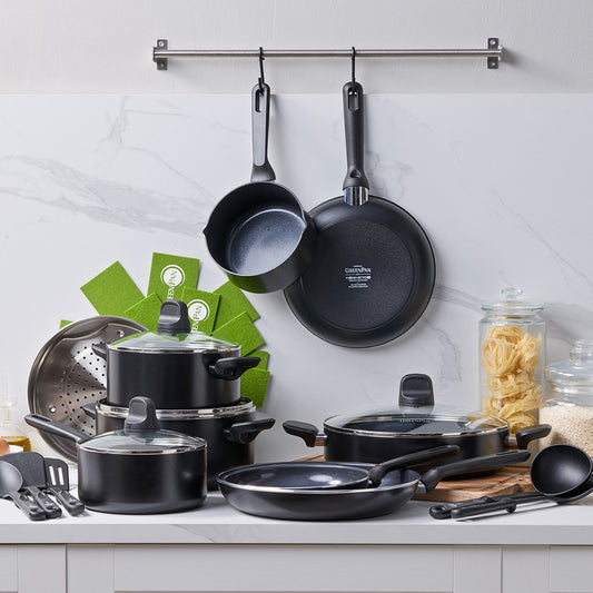 Memphis Ceramic Non-Stick 18-Piece Cookware Set