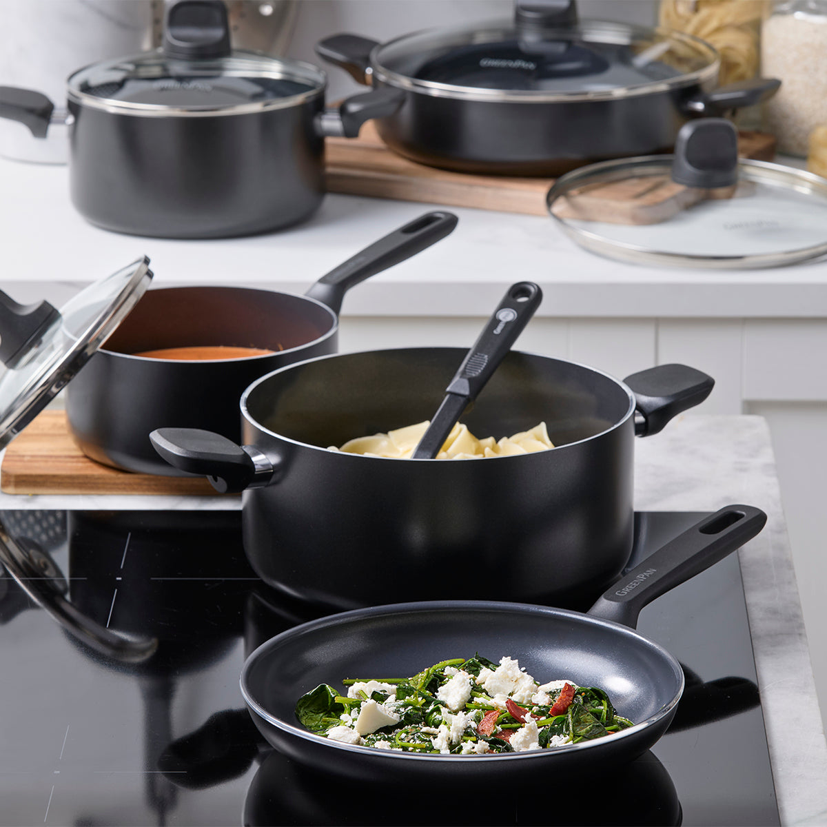 Memphis Ceramic Non-Stick 7-Piece Cookware Set