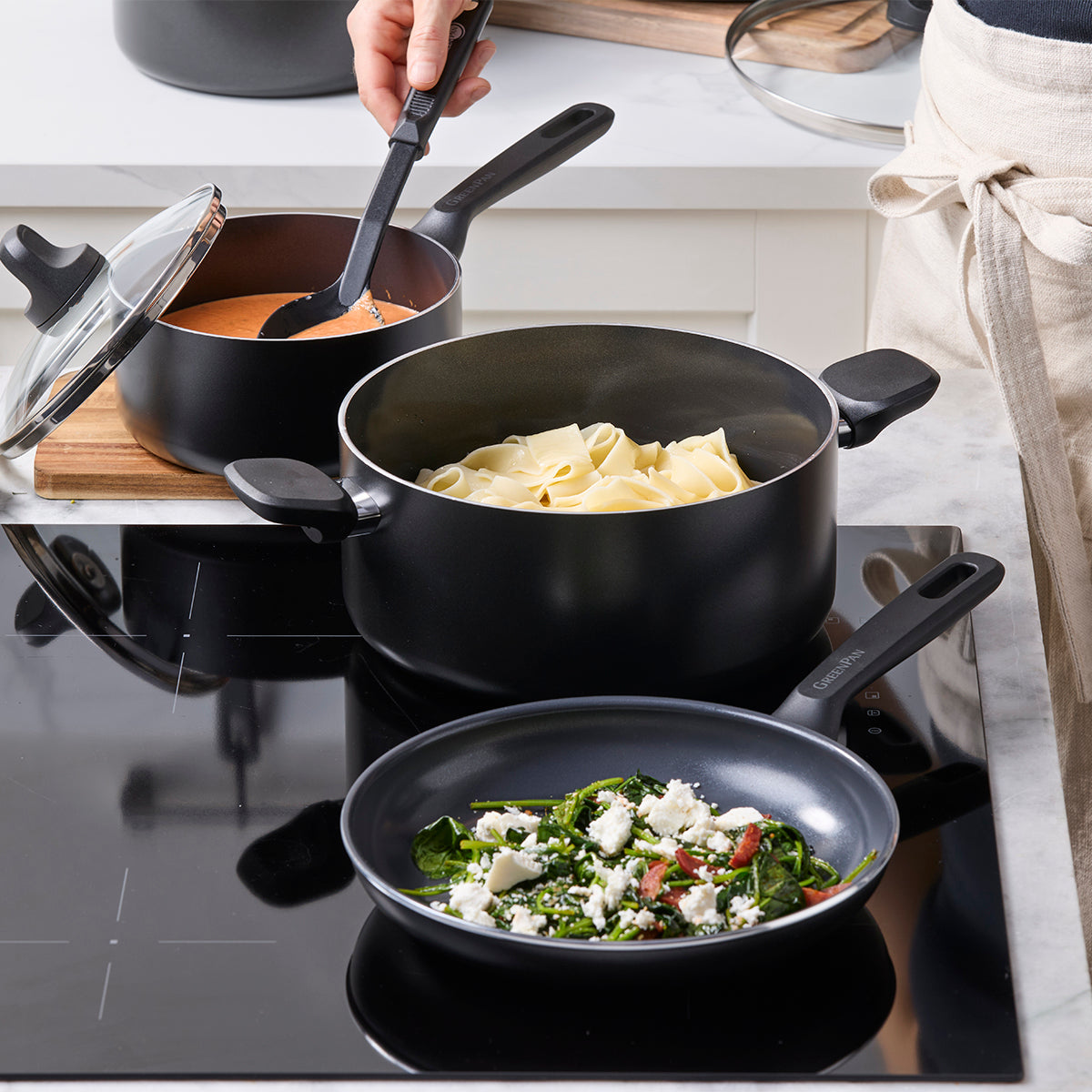 Memphis Ceramic Non-Stick 7-Piece Cookware Set