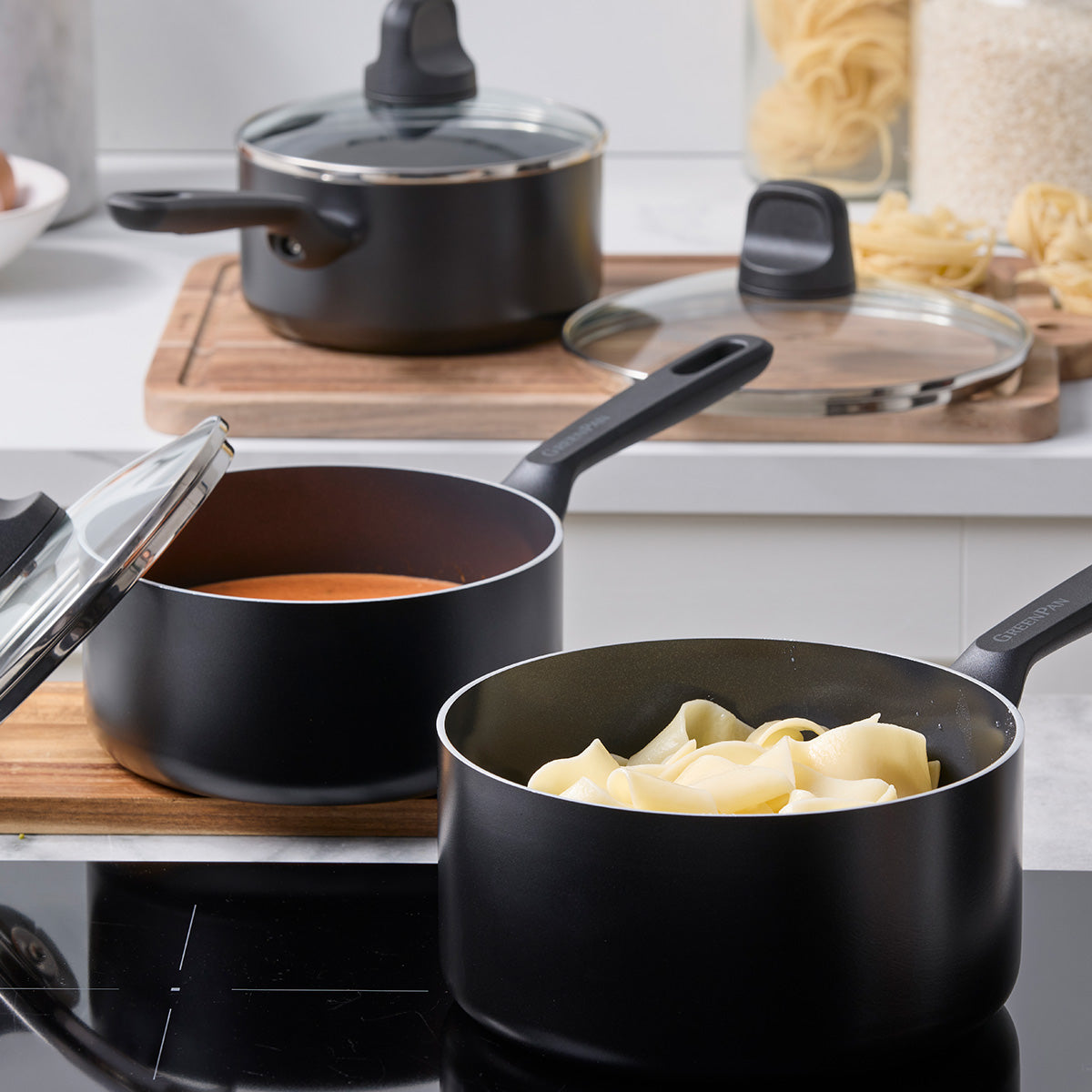 Memphis Ceramic Non-Stick 7-Piece Cookware Set