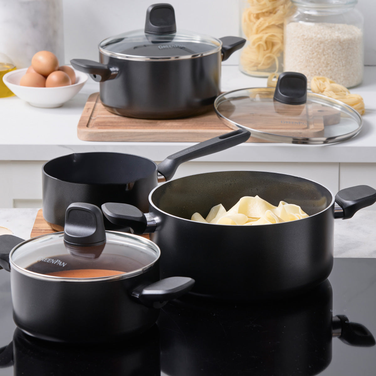 Memphis Ceramic Non-Stick 7-Piece Cookware Set