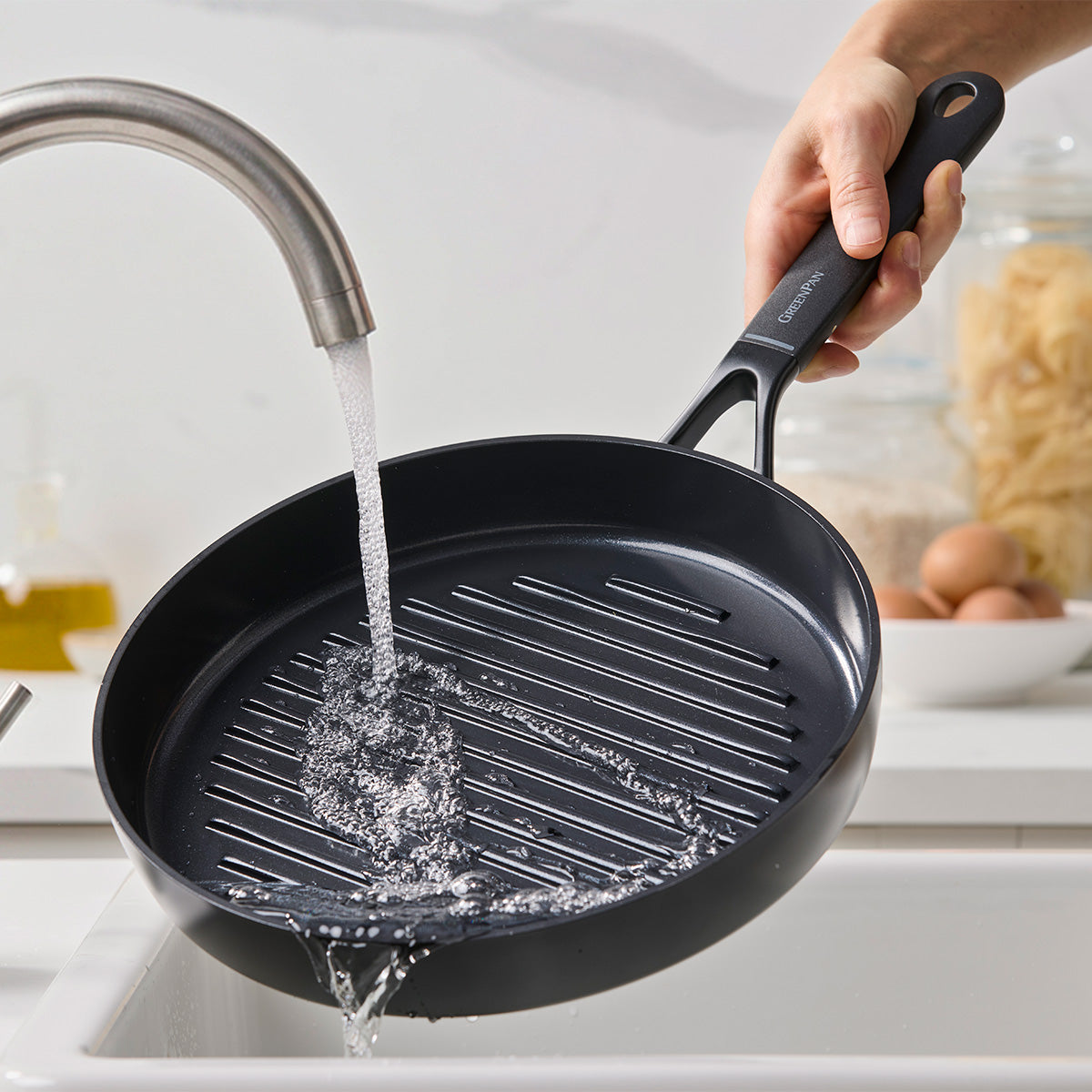 Smart Ceramic Non-Stick 28 cm Round Grill Pan