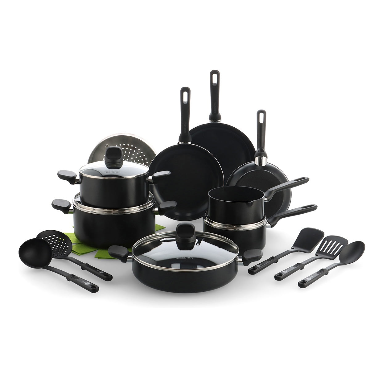 Memphis Ceramic Non-Stick 18-Piece Cookware Set