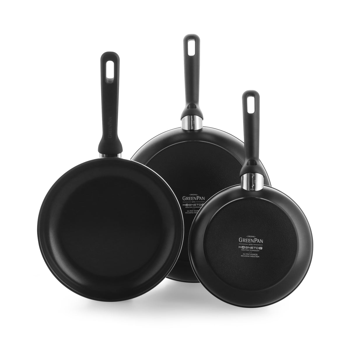 Memphis Ceramic Non-Stick 20 cm, 24 cm and 28 cm Frypan Set