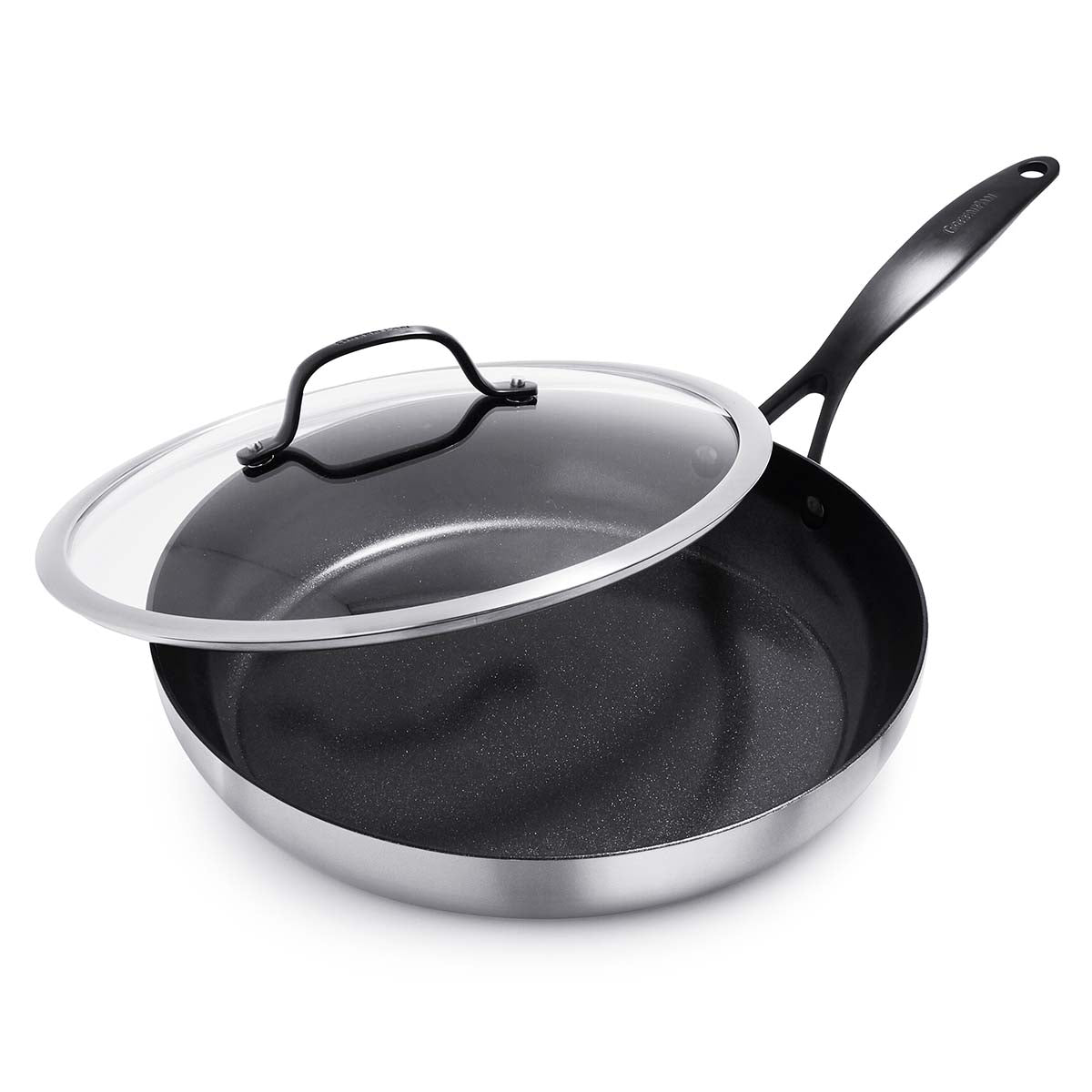 Venice Pro Noir Ceramic Non-Stick 30cm Frypan with Lid