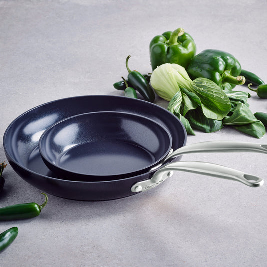 Barcelona Ceramic Non-Stick 20cm and 28cm Frypan Set