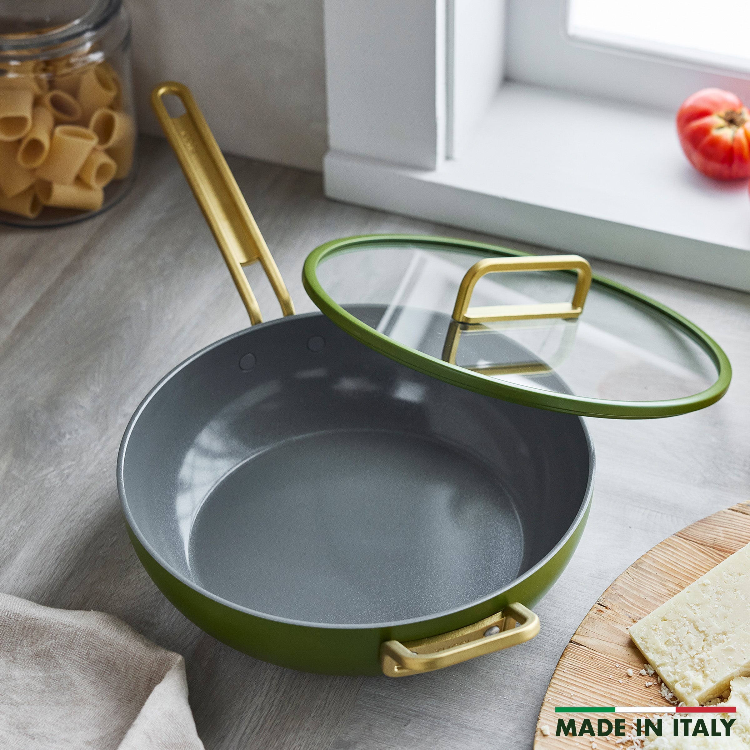Stanley Tucci™ Ceramic Non-Stick 4.25-Litre Stanley Pan Jr. | Tuscan Olive