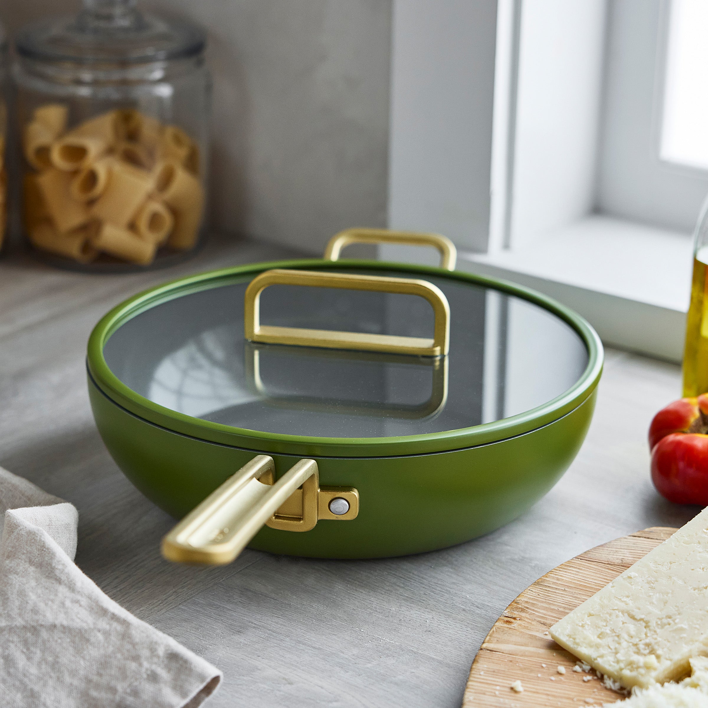 Stanley Tucci™ Ceramic Non-Stick 4.25-Litre Stanley Pan Jr. | Tuscan Olive