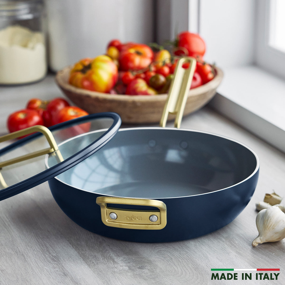 Stanley Tucci™ Ceramic Non-Stick 4.25-Litre Stanley Pan Jr. | Marino Blue