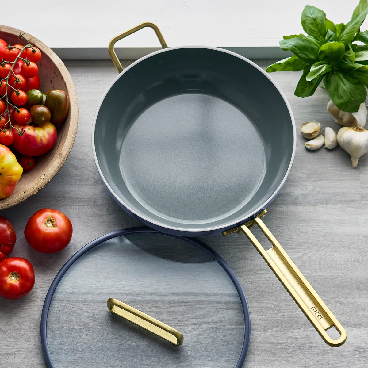 Stanley Tucci™ Ceramic Non-Stick 4.25-Litre Stanley Pan Jr. | Marino Blue