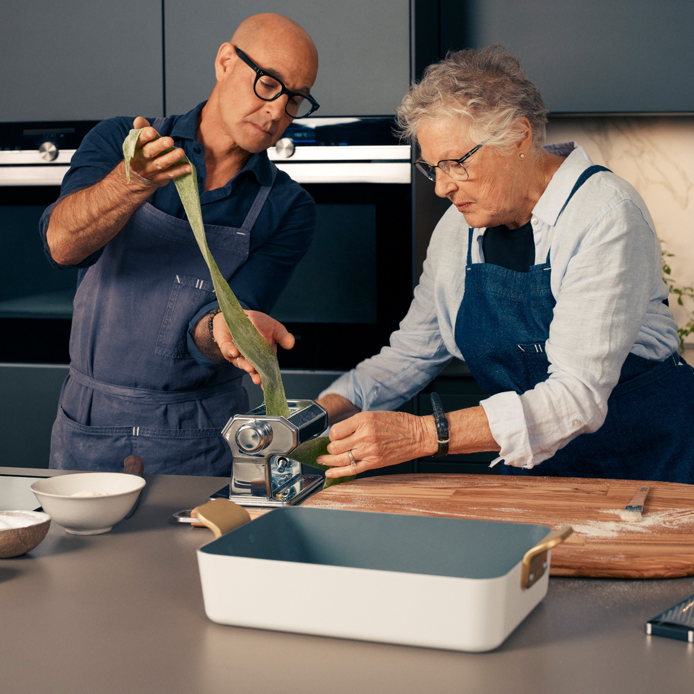 Stanley Tucci™ Ceramic Non-Stick Lasagna Pan | Marino Blue