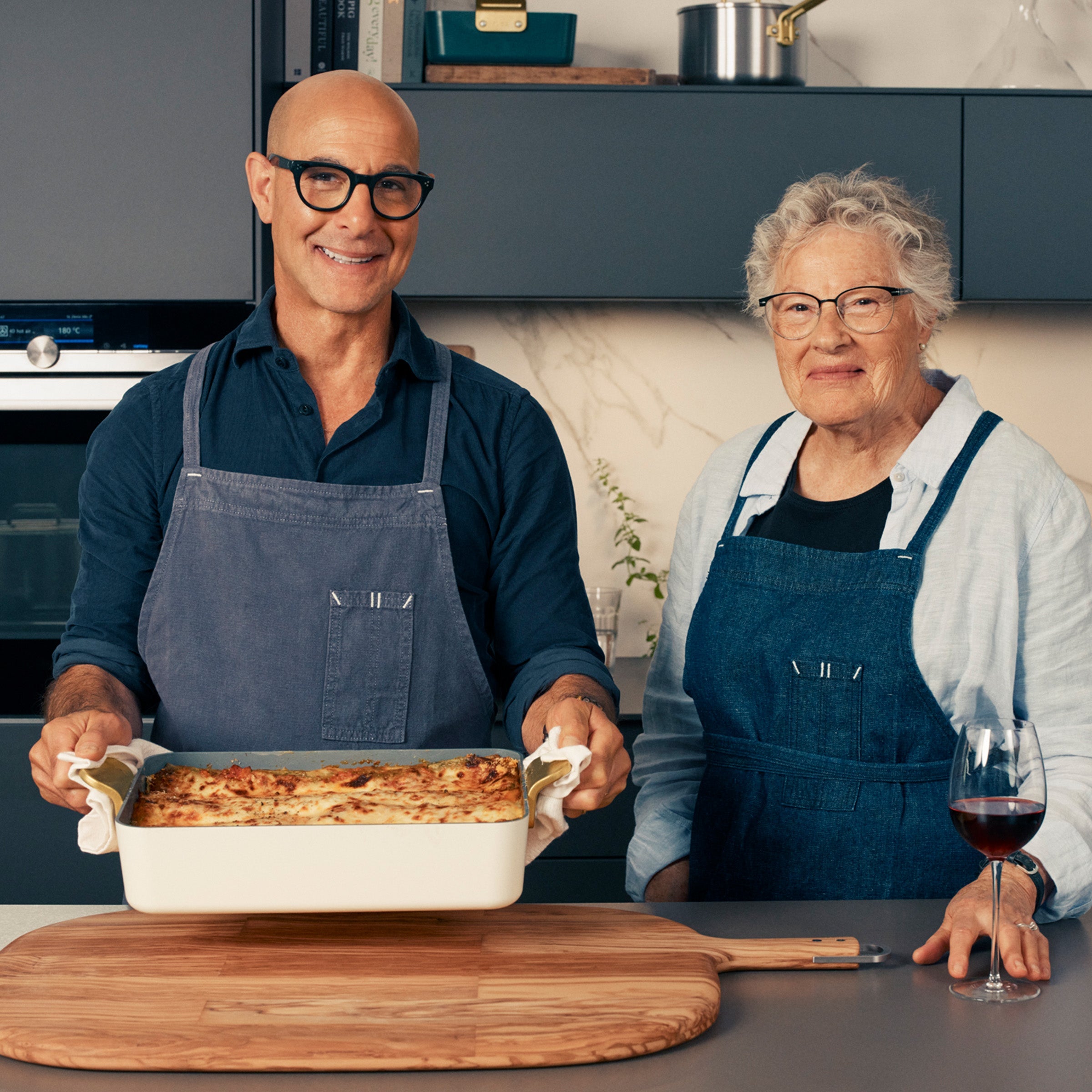 Stanley Tucci™ Ceramic Non-Stick Lasagna Pan | Marino Blue
