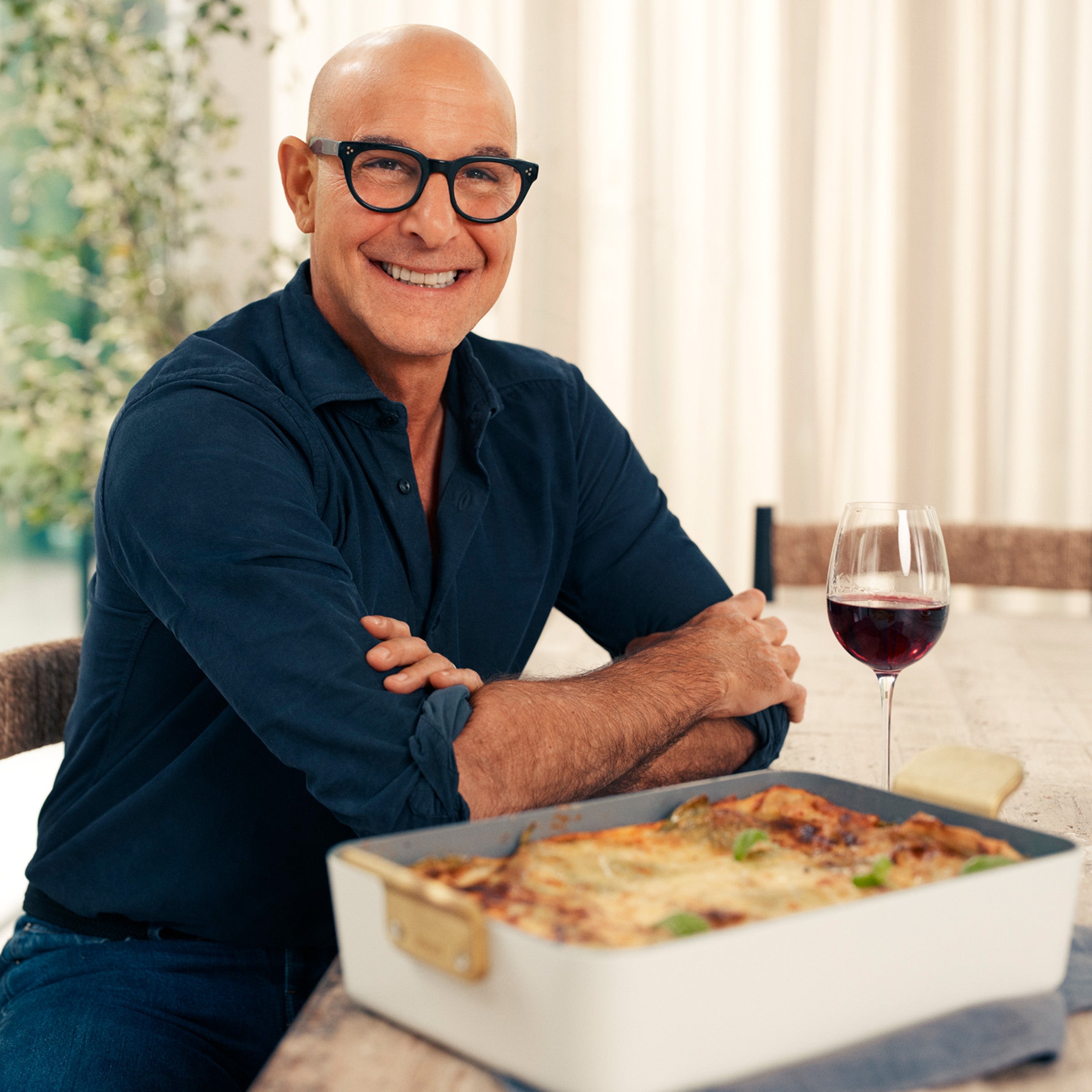 Stanley Tucci™ Ceramic Non-Stick Lasagna Pan | Marino Blue