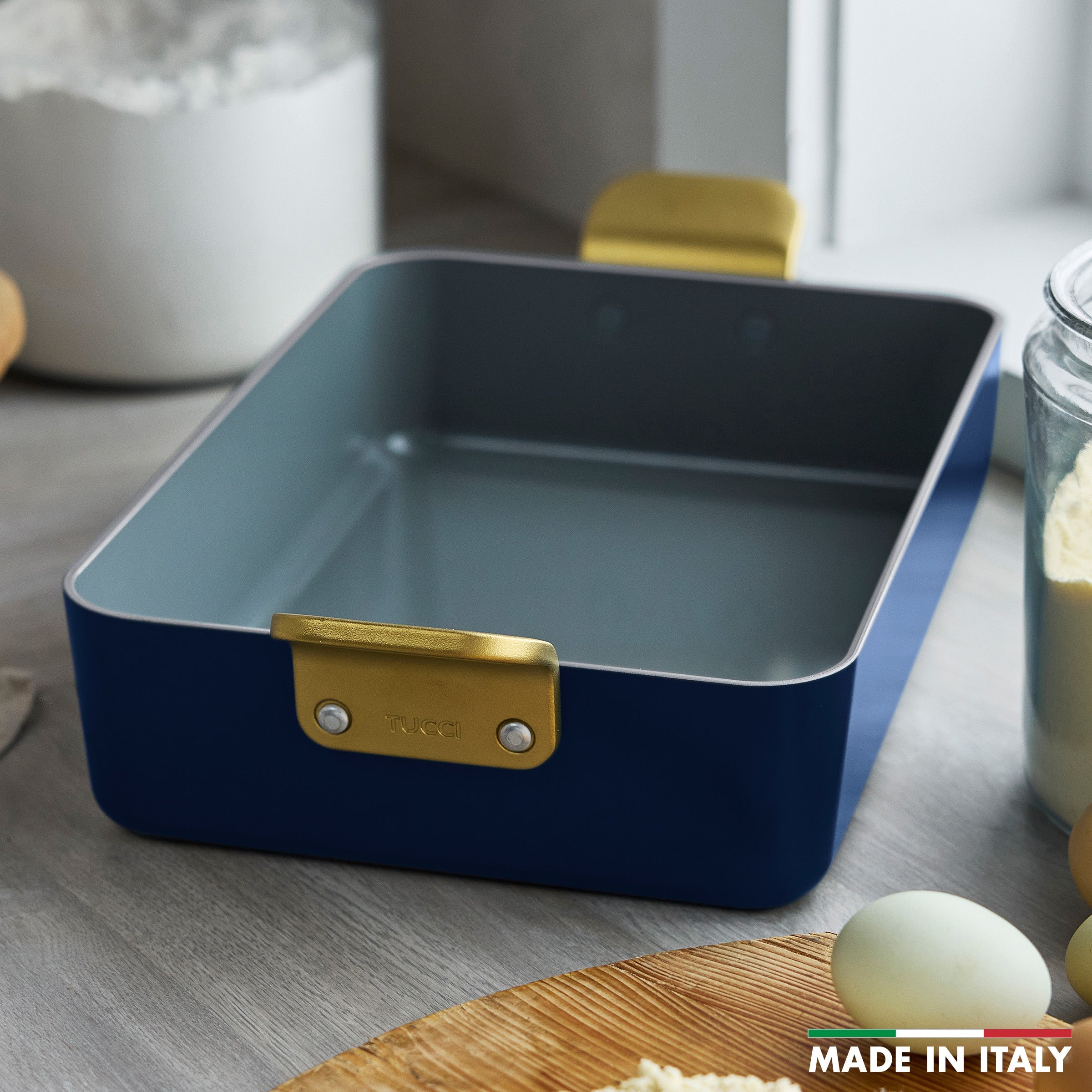 Stanley Tucci™ Ceramic Non-Stick Lasagna Pan | Marino Blue