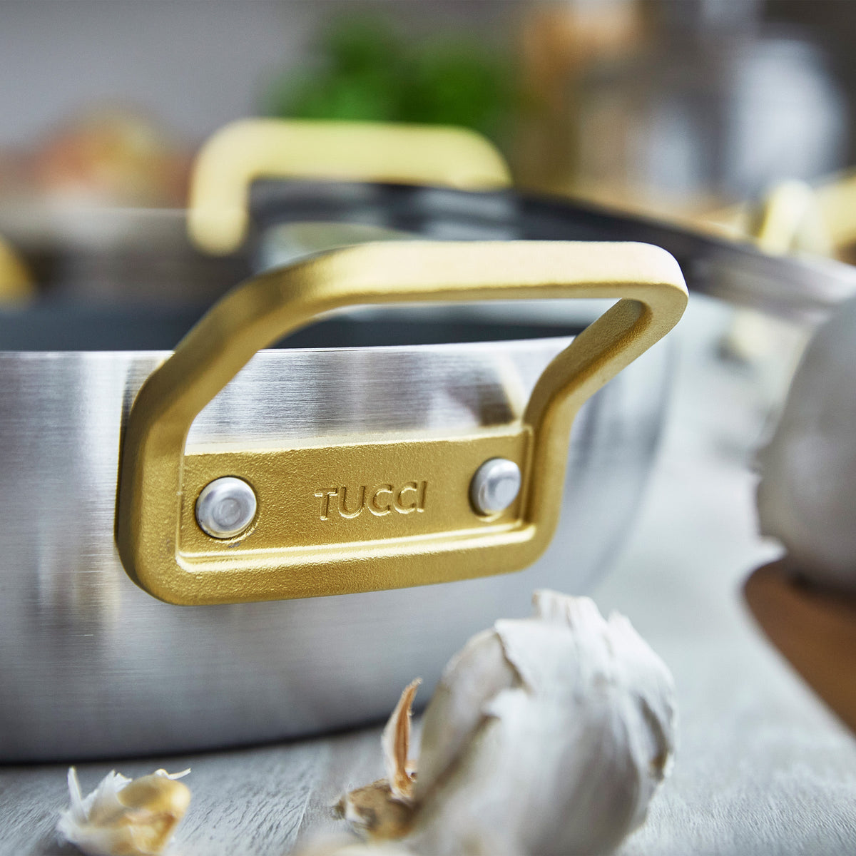 Stanley Tucci™ Stainless Steel Ceramic Non-Stick 4.25-Litre Stanley Pan Jr. with Lid