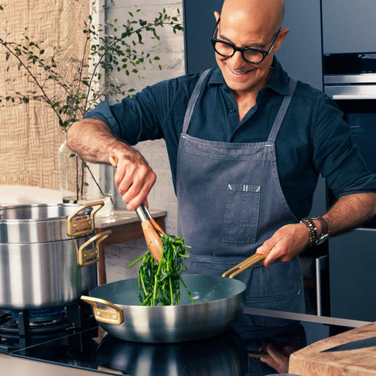 Stanley Tucci™ Stainless Steel Ceramic Non-Stick 4.25-Litre Stanley Pan Jr. with Lid