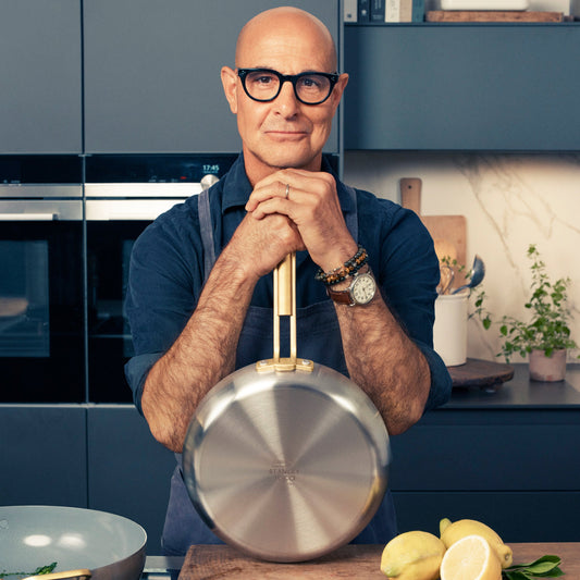 Stanley Tucci™ Stainless Steel Ceramic Non-Stick 20cm, 26cm and 30cm Frypan Set