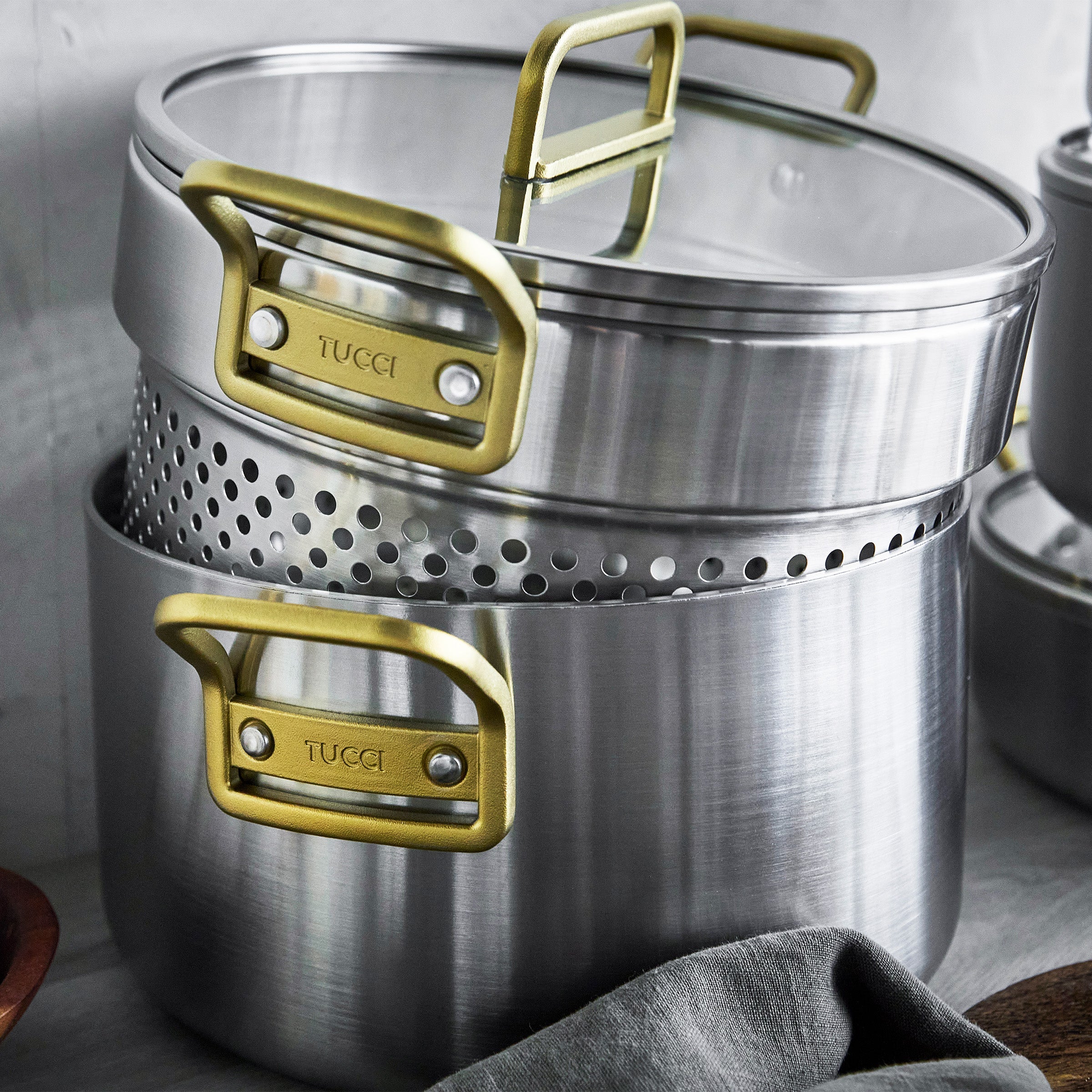 Stanley Tucci™ Uncoated Stainless Steel 11-Piece Cookware Set