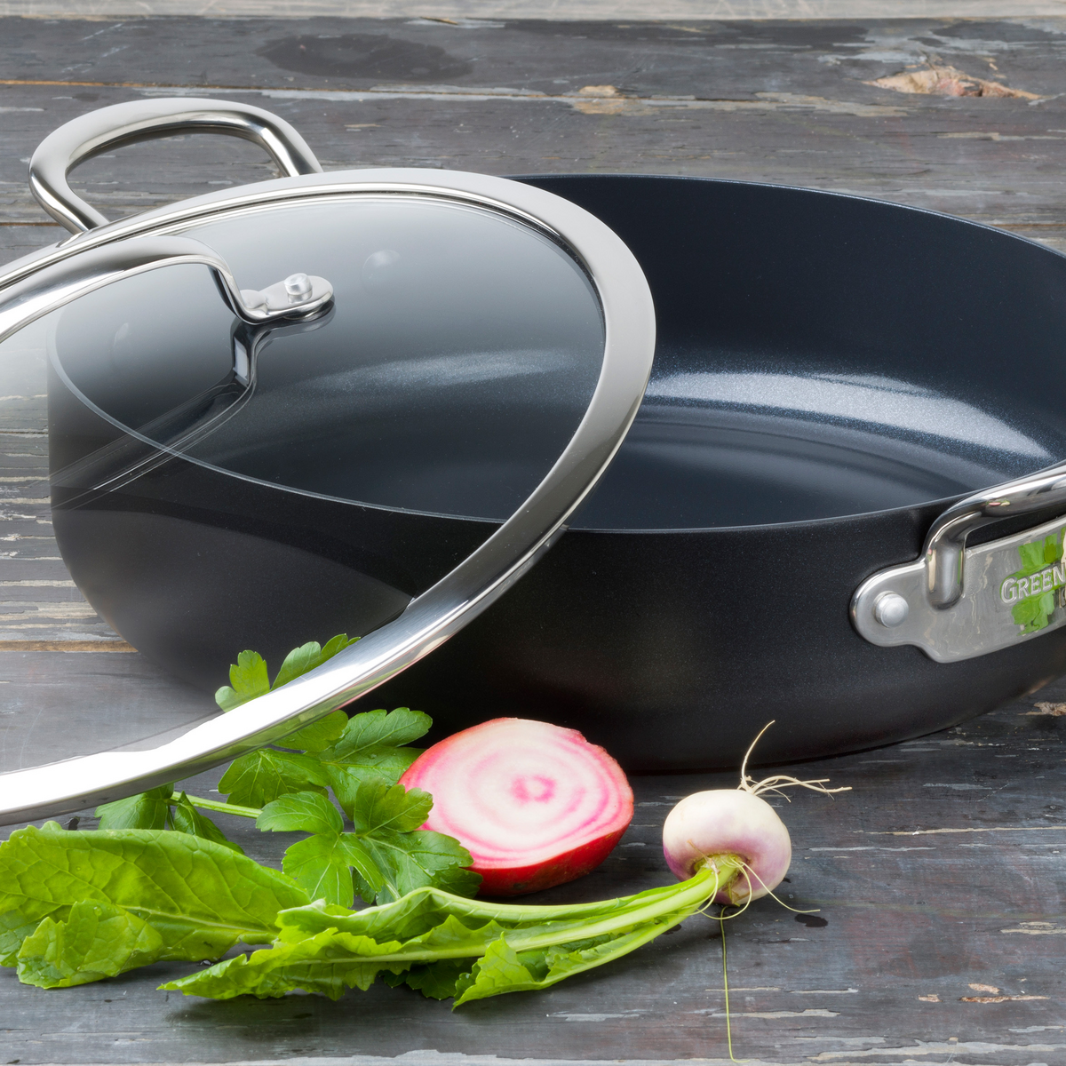 Barcelona Ceramic Non-Stick 30cm Everyday Pan with Lid