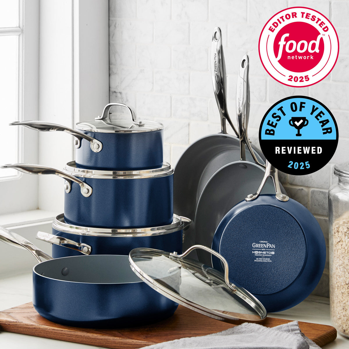 Valencia Pro Ceramic Non-Stick 11-Piece Cookware Set | Twilight