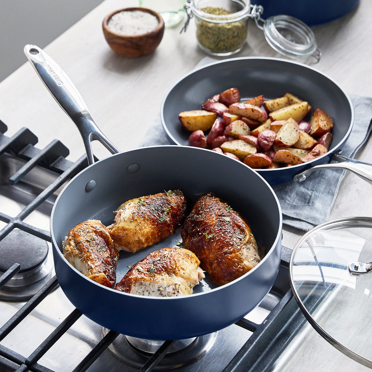 Valencia Pro Ceramic Non-Stick 19-Piece Cookware Set | Twilight