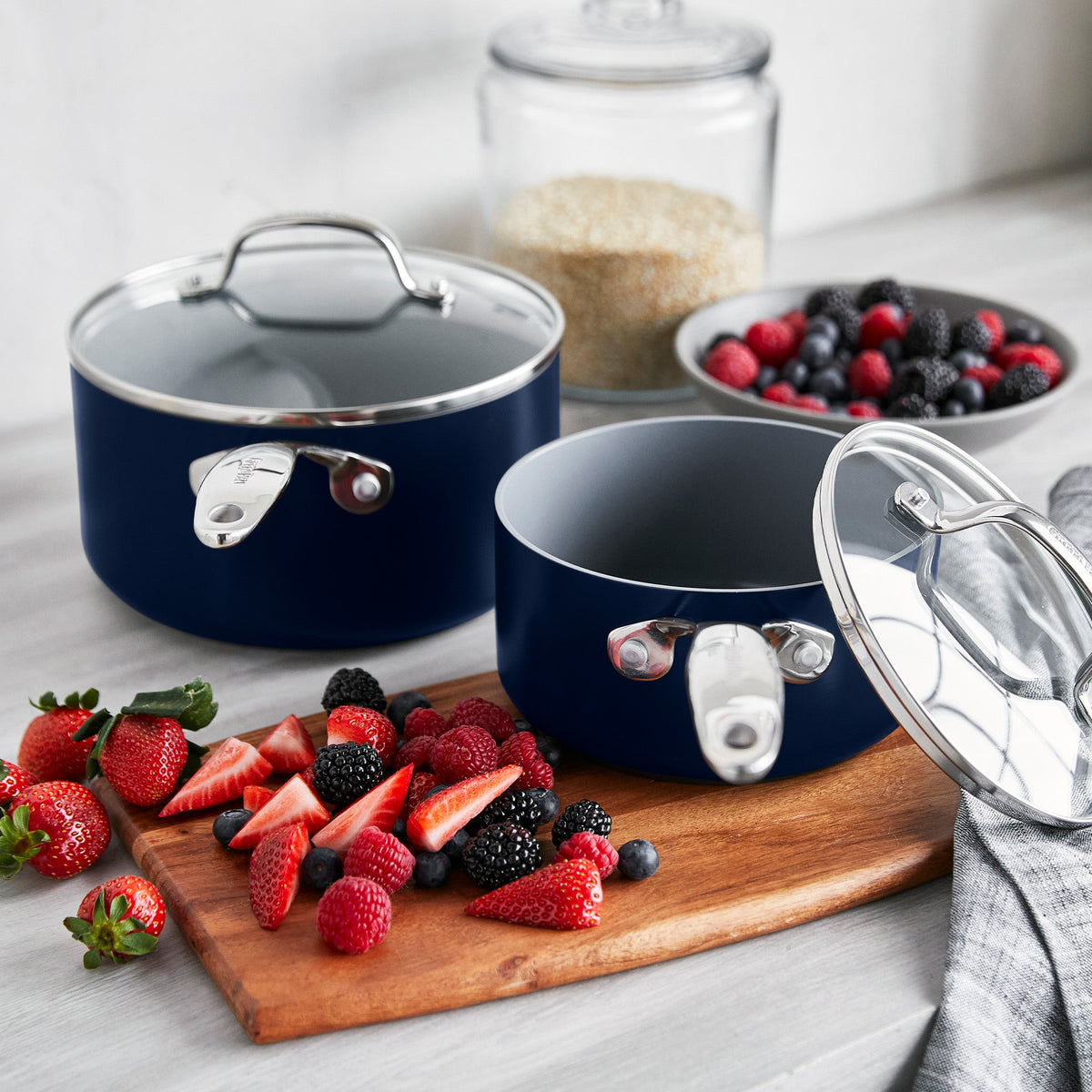 Valencia Pro Ceramic Non-Stick 19-Piece Cookware Set | Twilight