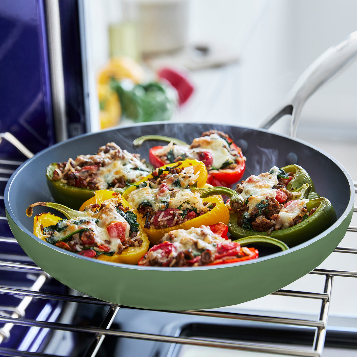 Valencia Pro Ceramic Non-Stick 19-Piece Cookware Set | Sage