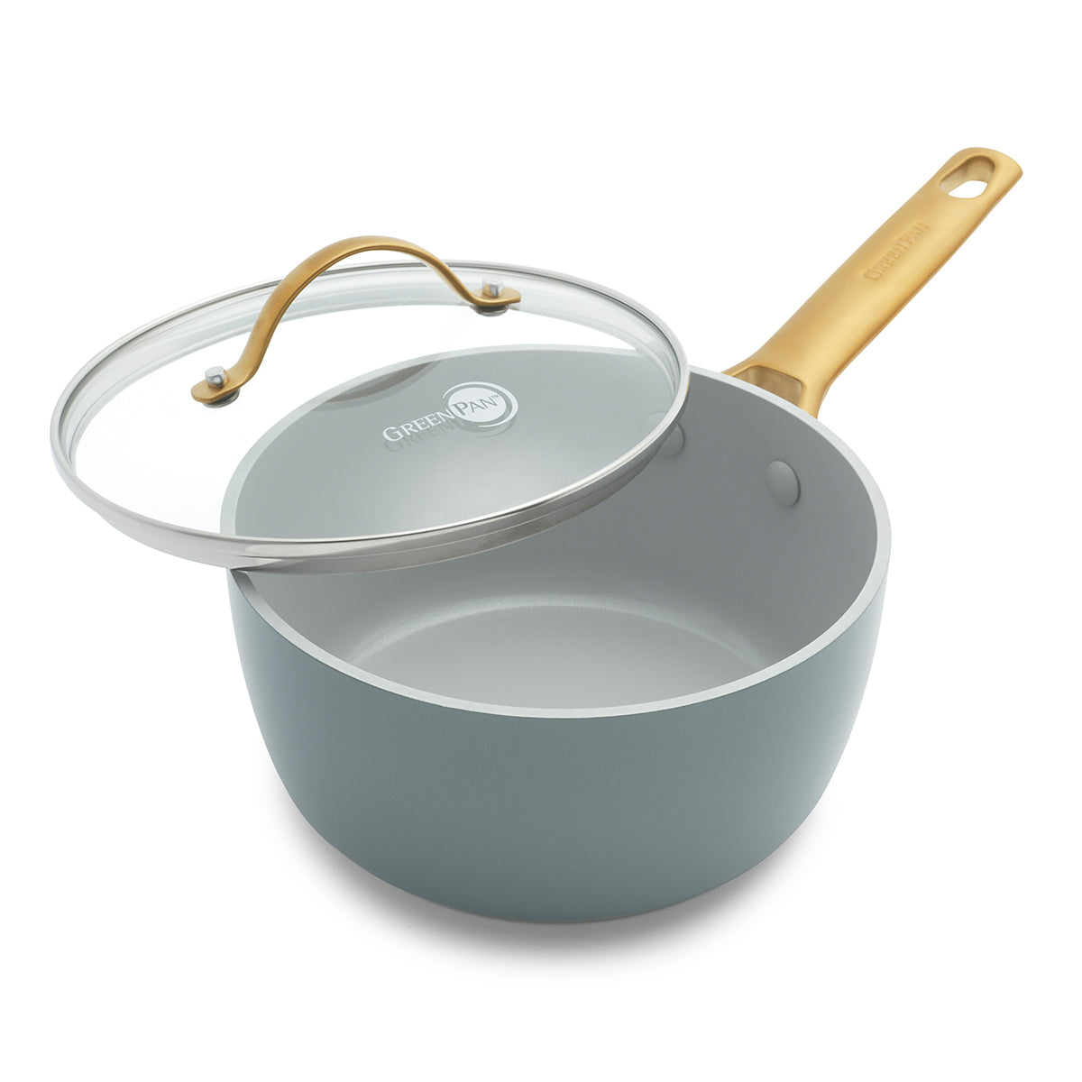 Reserve Ceramic Non-Stick 1.9-Litre Saucepan with Lid | Smoky Blue