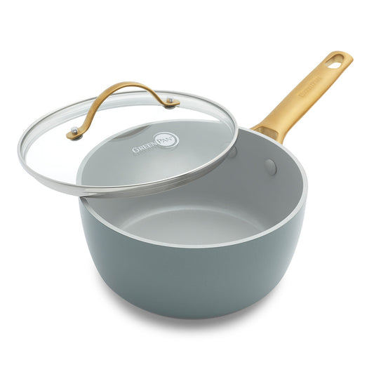 Reserve Ceramic Non-Stick 1.9-Litre Saucepan with Lid | Smoky Blue